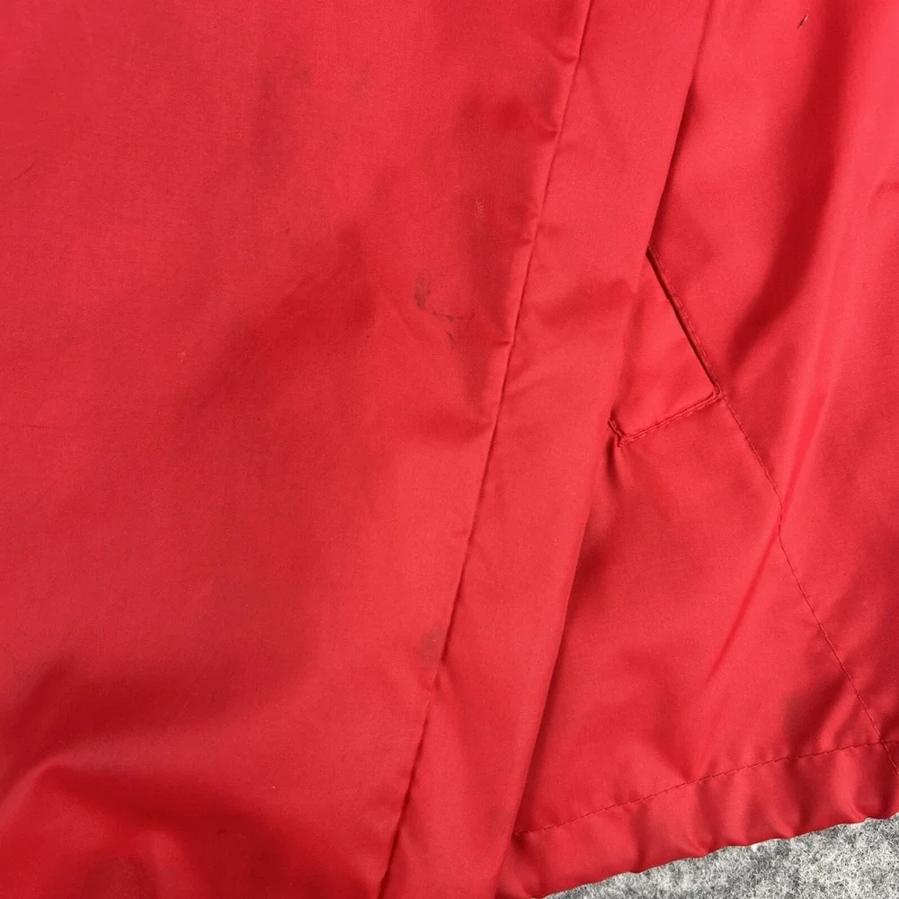 Vintage 70's Martinsville 500‎ Speedway Size M Red Windbreaker Jacket Button Up